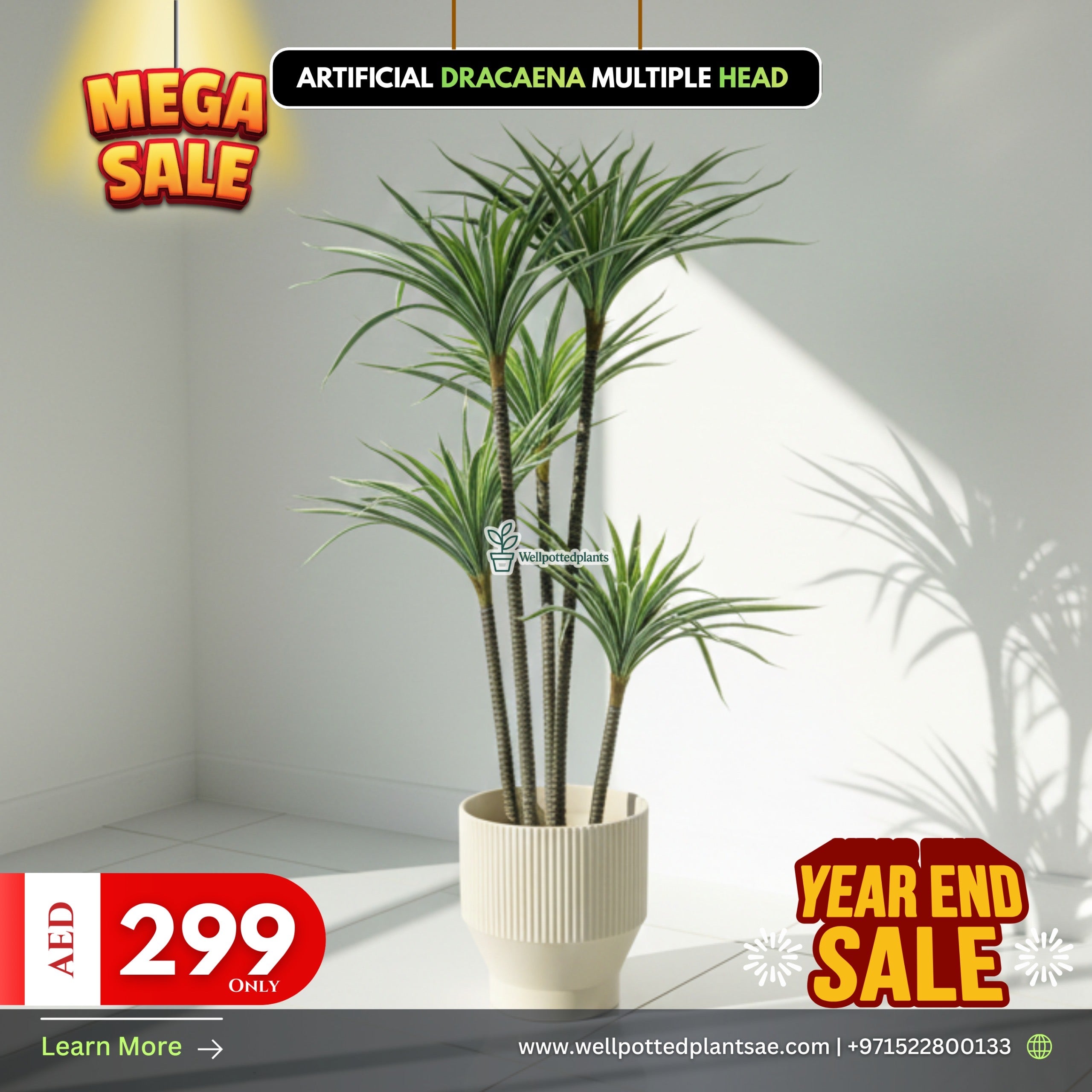 Mega Sale artificial Dracaena plant UAE at 150cm