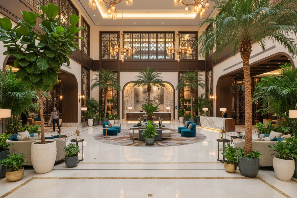 Potted Plants for UAE Hotels and Hospitality Spaces: Matching Greenery With Guest Expectations