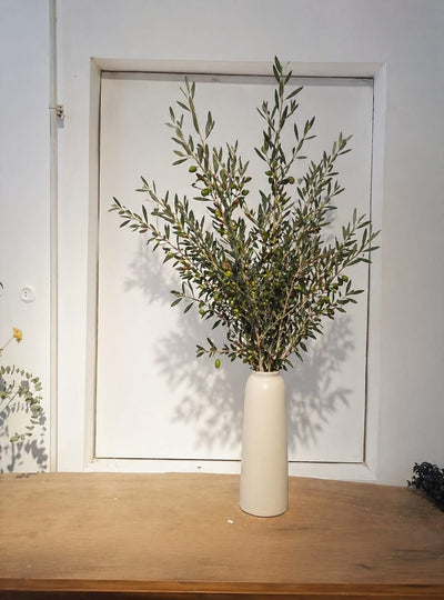 Olive Tree Branches Table Plant in a Beige Vase in Dubai